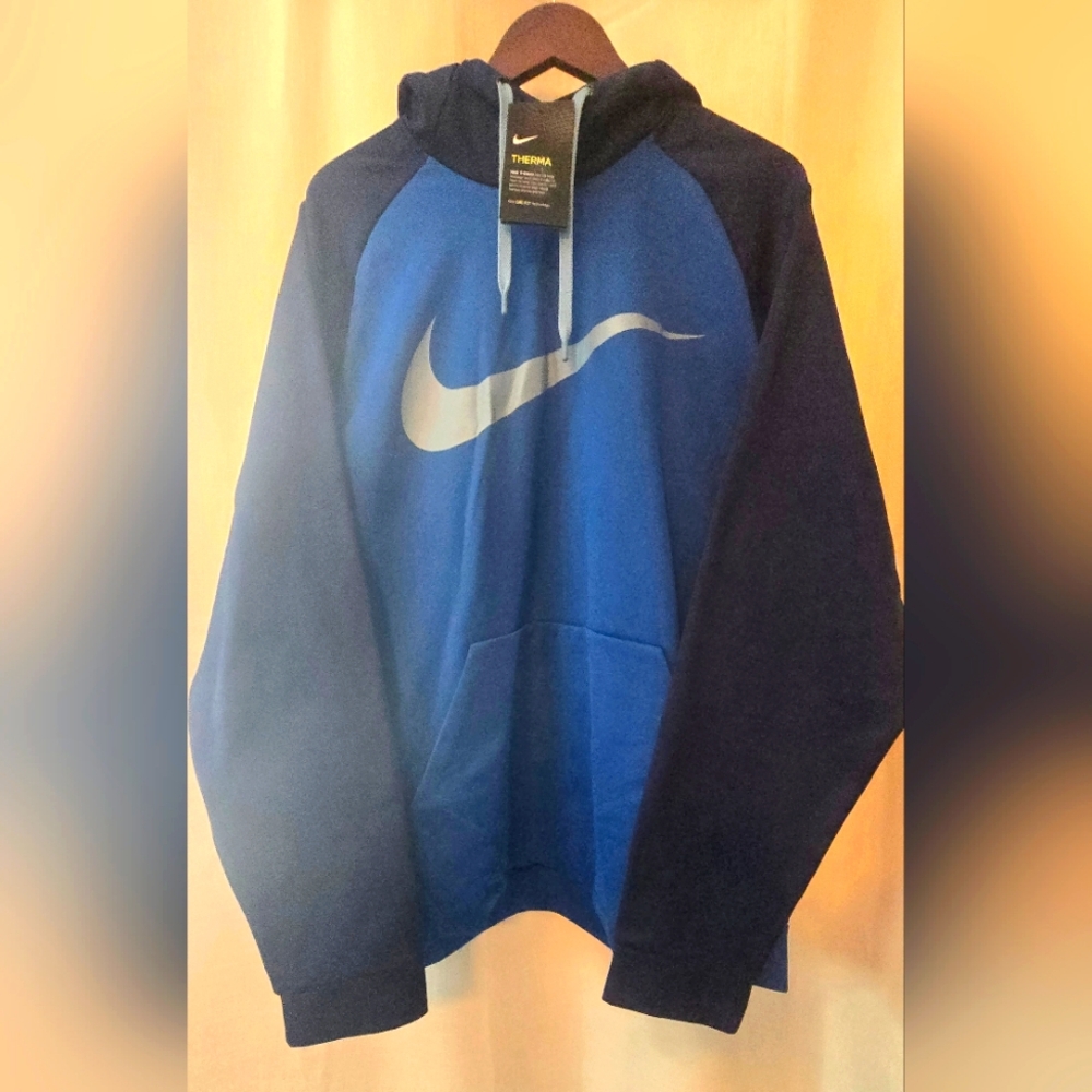 Nike Blue and Black Hoodie